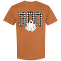 Gingham Boo With Ghost Comfort Colors Tee