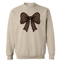 Brown Checkered Bow Sweatshirt