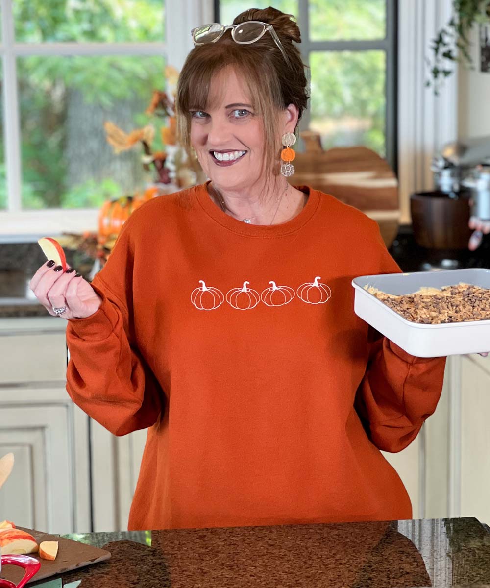 Embroidered Pumpkins Sweatshirt